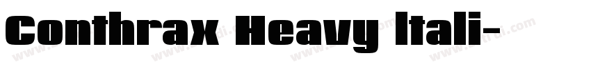 Conthrax Heavy ltali字体转换